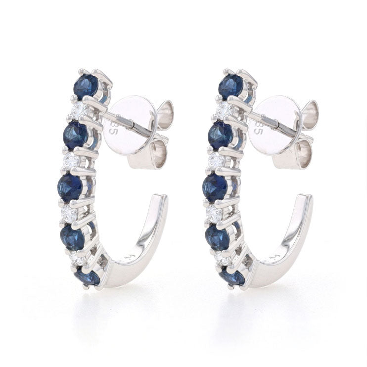 Ceylon Sapphire Stud Earrings in 14kt White Gold (4.7mm) – Day's Jewelers